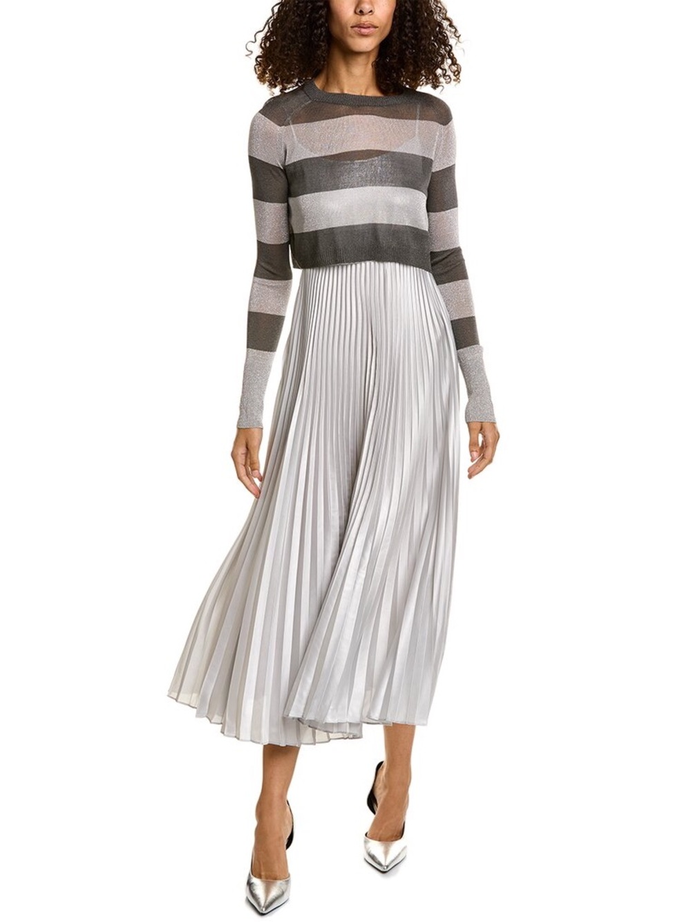 AllSaints Black Knit Cardigan with White Lining